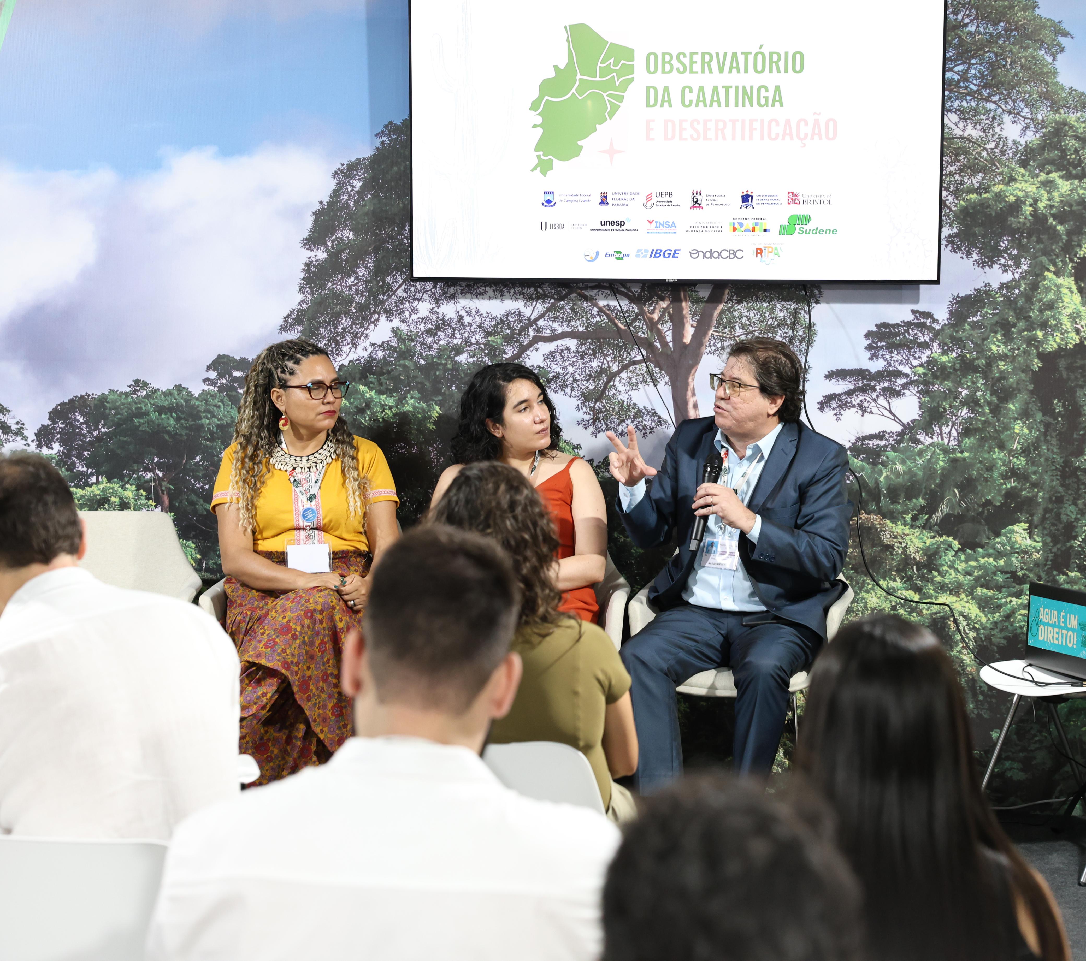 Aldemir Freire (d) destacou a intensificação dos aportes do banco para manutenção do bioma. Crédito da imagem: Fernando Cavalcante