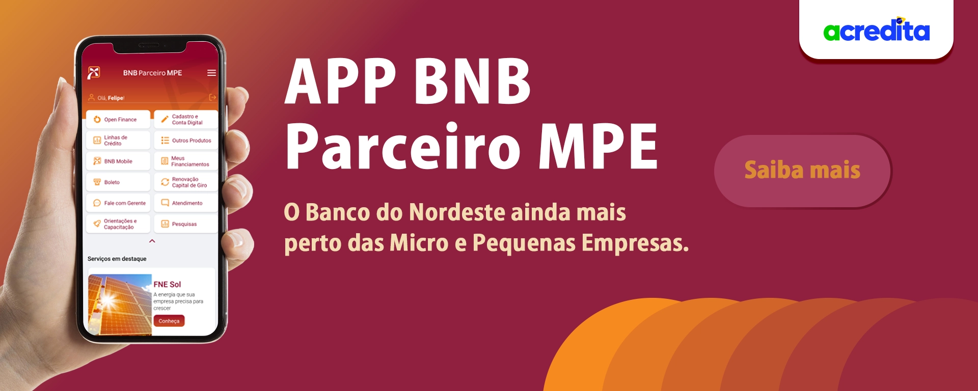 Aplicativo Banco do Nordeste parceiro MPE - Saiba mais.